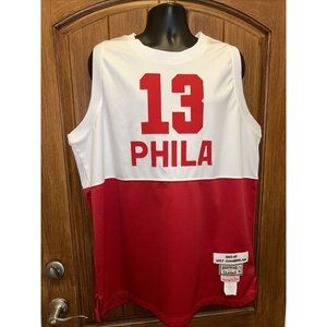 Wilt Chamberlain 65-66 Mitchell and Ness Philadelphia 76ers Size 54 Made in USA